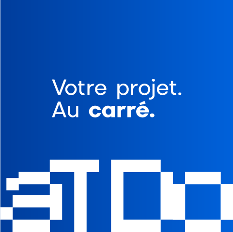 Votre projet. Au carré. — visuel de marque aTDo